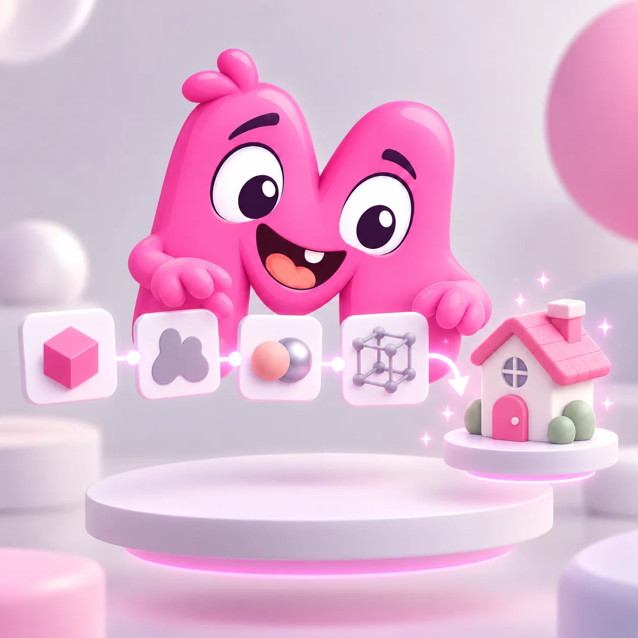 Quady combines object, shape, material, and geometry constraints into one 3D model prompt