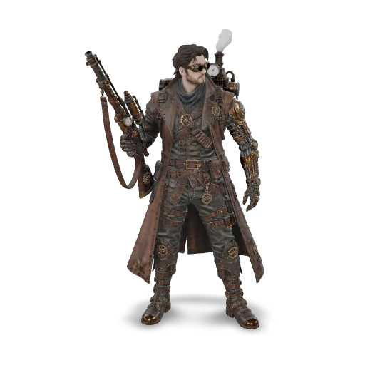 Fantasy gunslinger, Hi3D 3.0 3D example