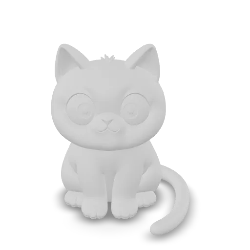 Cat from a drawing, Hunyuan3D 3.0 3D example