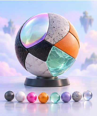 PBR material sphere reference