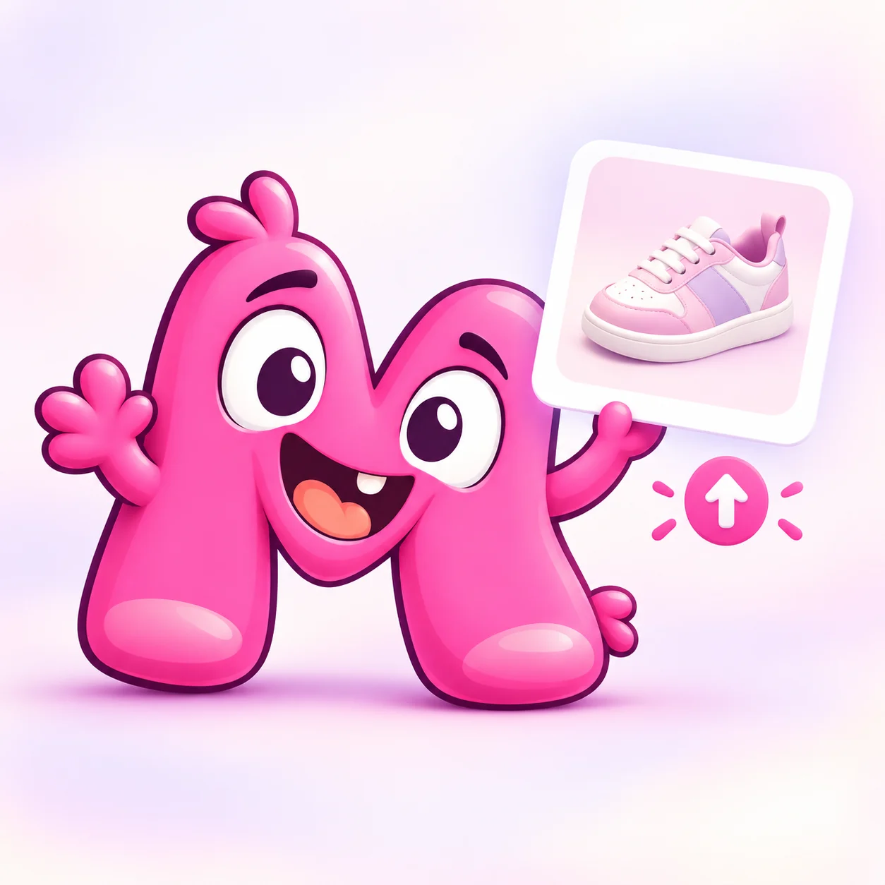 Quady holds a clear reference image of a sneaker