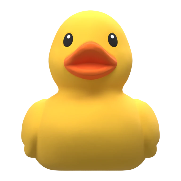 Yellow rubber duck 3D model generated from the matched AI reference image with Tripo H3.1