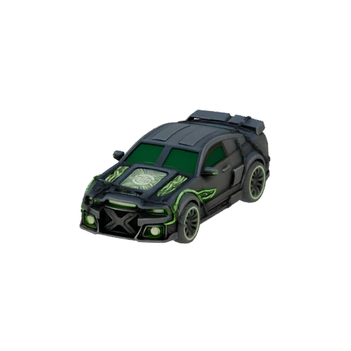 Neon green SUV