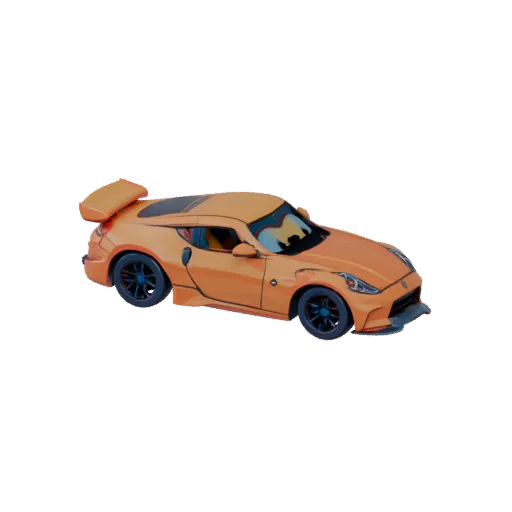 Orange sports coupe