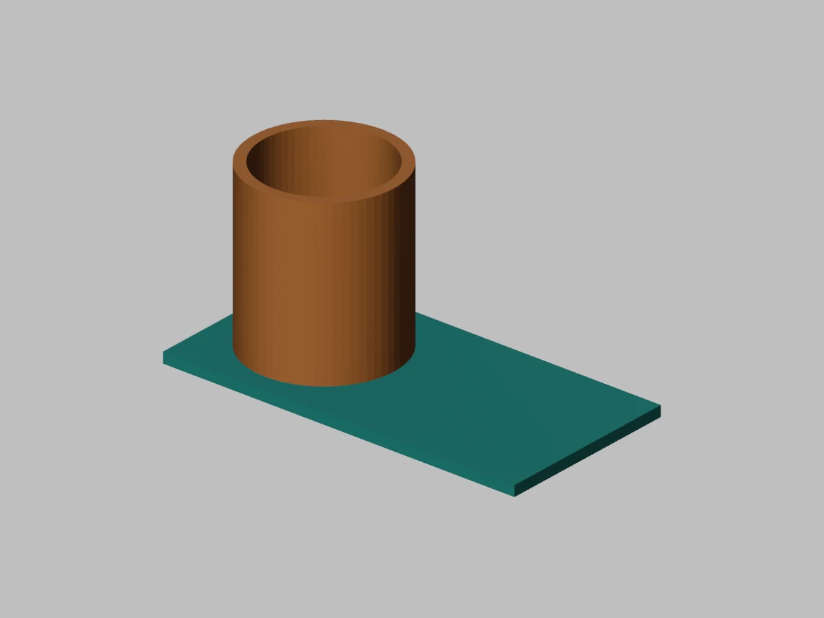 Actual 100 mm wide organizer rendered after running the customized Blender script