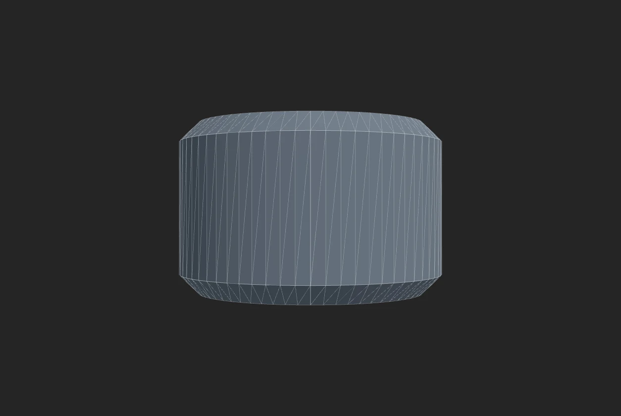 Actual wireframe capture of the desk-marker cap with its base hidden