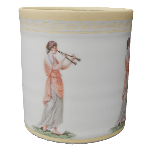 Render of our original textured cup GLB