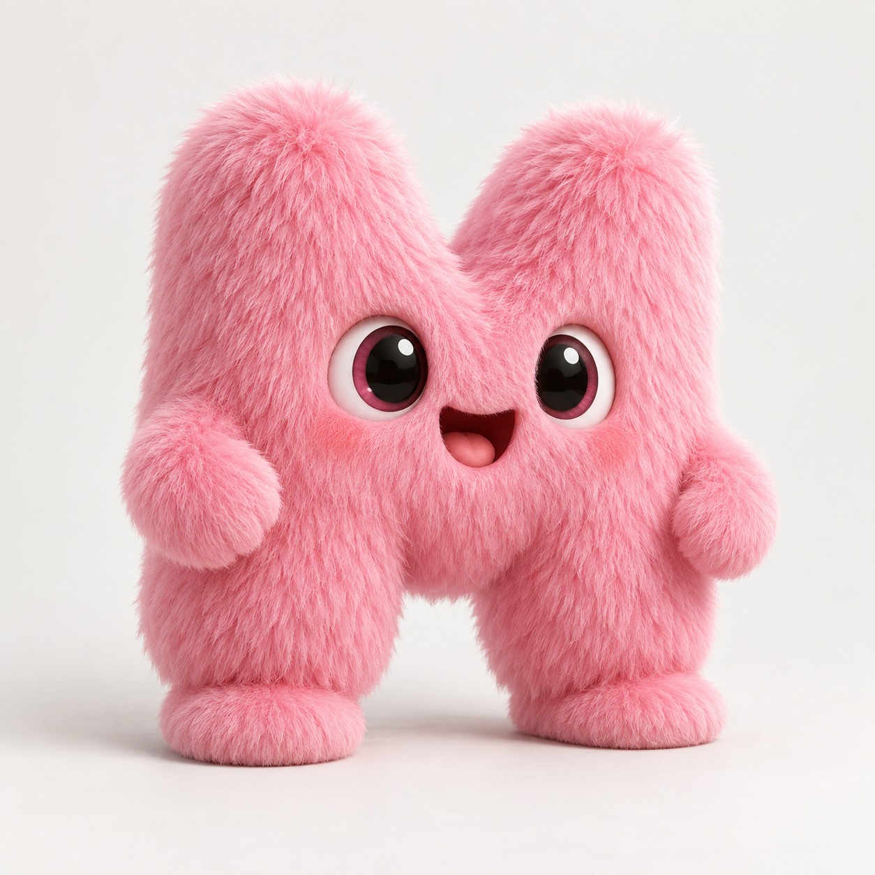 JPG of the pink furry Quady character used to make the photo relief