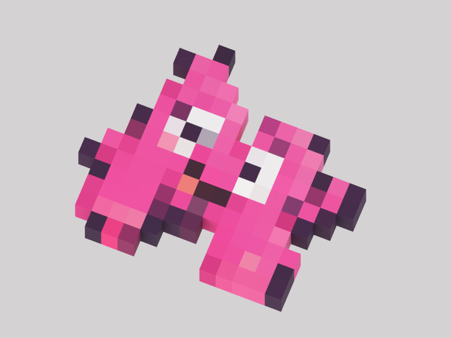 Render of the actual Quady voxel GLB