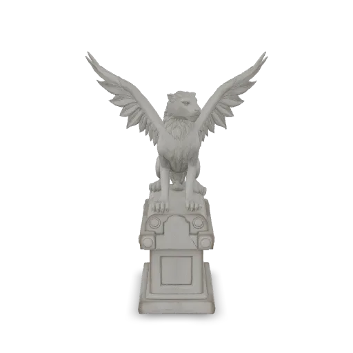 Griffin statue 3D model generated in Quady3D with Meshy 7.1