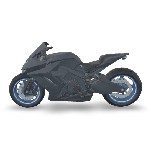 Science fiction motorbike 3D model generated in Quady3D with Meshy 7.1