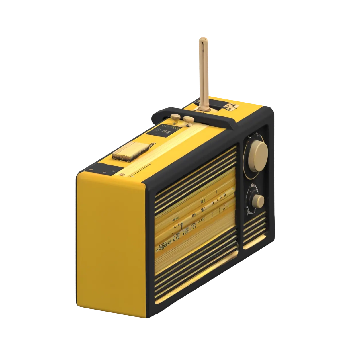 Textured vintage radio 3D model from the Quady3D community