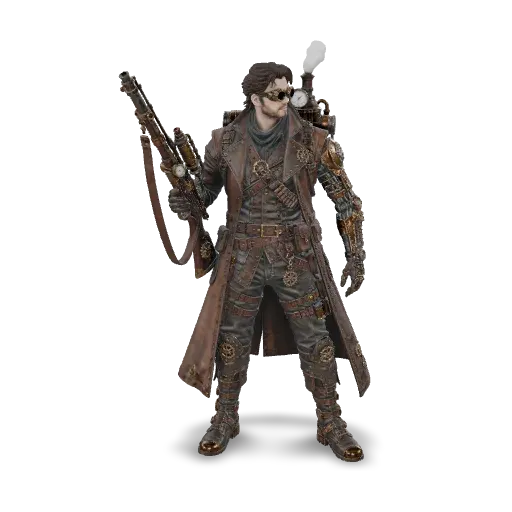 Fantasy gunslinger, Hi3D 3.0 3D example