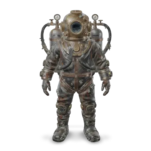 Vintage diving suit 3D result